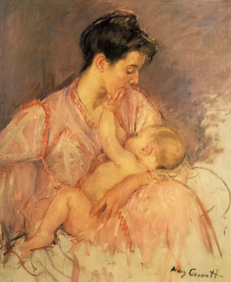 Mary Cassatt - Sketch of Mother Jeanne Nursing Her Baby, c. 1906